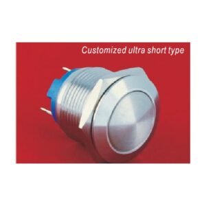 MR-GQ19B-10-J 19 mm Anti-Vandal Push Button - Domed Head, 1NO, Solder Tab