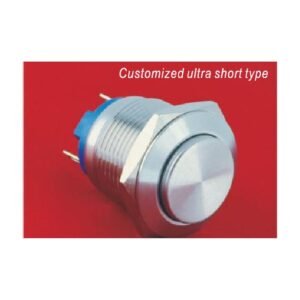MR-GQ19H-10-J 19 mm Anti-Vandal Push Button - High Round Head, 1NO, Solder Tab