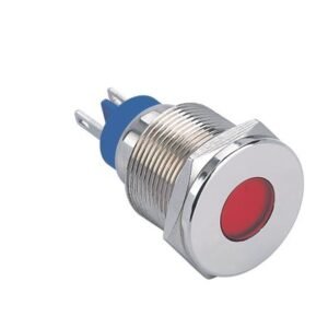 MR-GQ19T-D 19 mm Metal Indicator Light - Flat Round Lens, IP67
