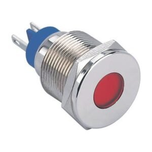 MR-GQ19T-D 19 mm Metal Indicator Light - Flat Round Lens, IP67
