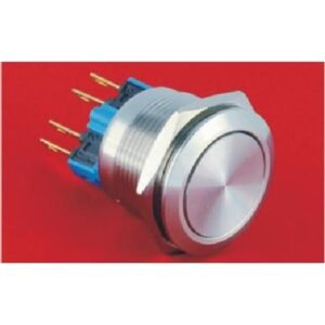 MR-GQ22-11 22 mm Metal Push Button - Flat Head, 1NO1NC, Momentary or Latching