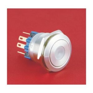 MR-GQ22-11D-RGB 22 mm Tri-Colour Anti-Vandal Push Button - RGB Dot Illumination, 1NO1NC, IP65