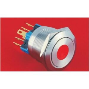 MR-GQ22-11D 22 mm Metal Push Button - Dot Illuminated, 1NO1NC