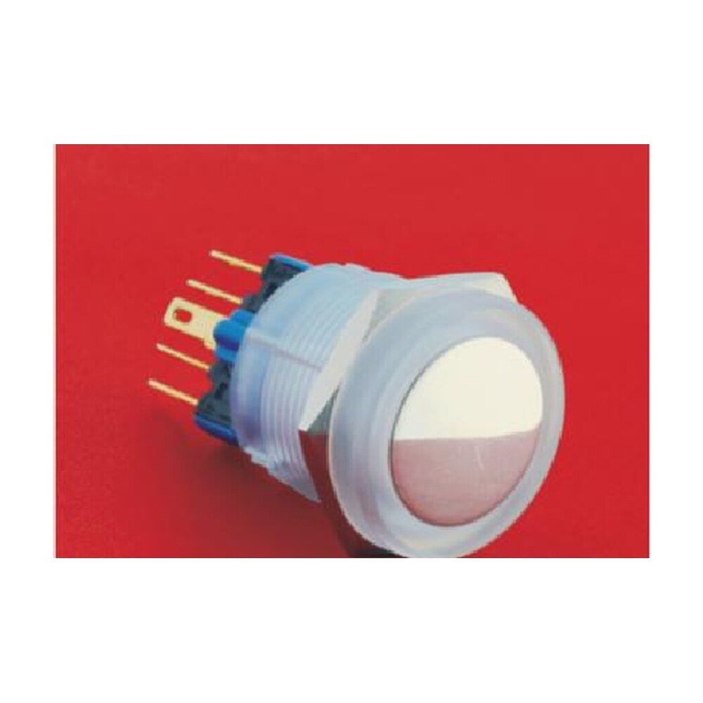 MR-GQ22-11E-PC 22 mm Illuminated Push Button - Full Lens, Engineering Plastic Housing, 1NO1NC
