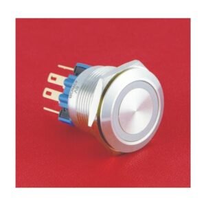 MR-GQ22-11E-RGB 22 mm Tri-Colour Anti-Vandal Push Button - RGB Ring Illumination, 1NO1NC, IP65