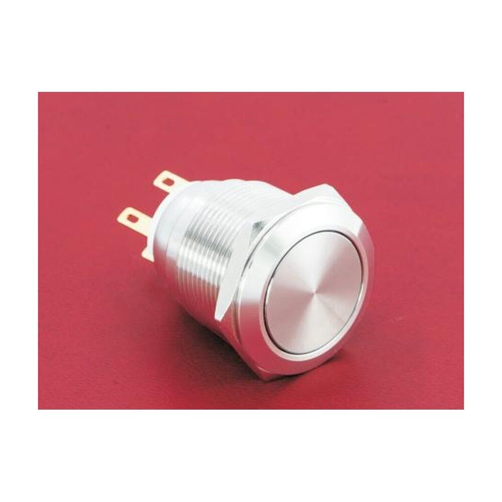 MR-GQ22-L-11-J 22 mm High-Current Metal Push Button - Flat Head, 1NO1NC, Terminal Lug