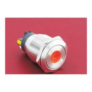 MR-GQ22-L-11D 22 mm High-Current Metal Push Button - Dot Illuminated, 1NO1NC, Screw Terminal Post