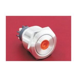 MR-GQ25-L-11D 25 mm High-Current Metal Push Button - Dot Illuminated, Screw Terminal Post