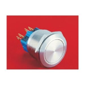MR-GQ25 25 mm Metal Push Button - Flat Head, 1NO1NC or 2NO2NC