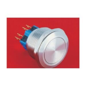 MR-GQ28 28 mm Metal Push Button - Flat Head, 1NO1NC or 2NO2NC