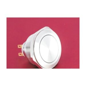 MR-GQ30-L-11-J 30 mm High-Current Metal Push Button - Flat Head, 1NO1NC, Terminal Lug