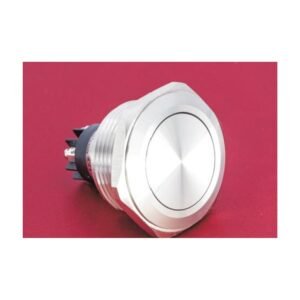MR-GQ30-L-11 30 mm High-Current Metal Push Button - Flat Head, 1NO1NC, Screw Terminal Post