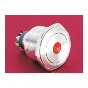 MR-GQ30-L-11D 30 mm High-Current Metal Push Button - Dot Illuminated, Screw Terminal Post