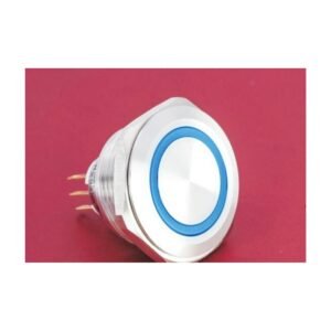 MR-GQ30-L-11E-J 30 mm High-Current Metal Push Button - Ring Illuminated, Terminal Lug