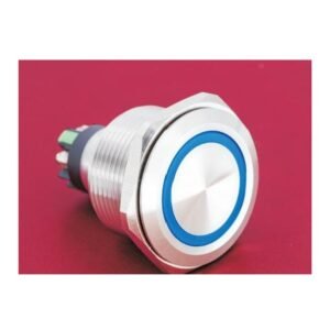 MR-GQ30-L-11E 30 mm High-Current Metal Push Button - Ring Illuminated, Screw Terminal Post