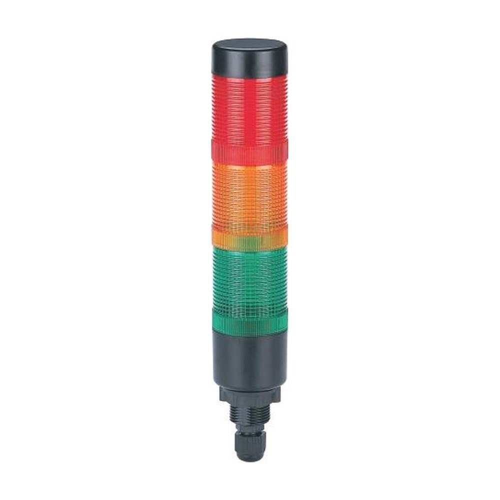 MR-HBJD-40A-3L Signal Tower Light - 3 Layers, LED, Steady or Flashing, Optional Buzzer
