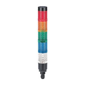 MR-HBJD-40A-5L Signal Tower Light - 5 Layers, LED, Steady or Flashing, Optional Buzzer