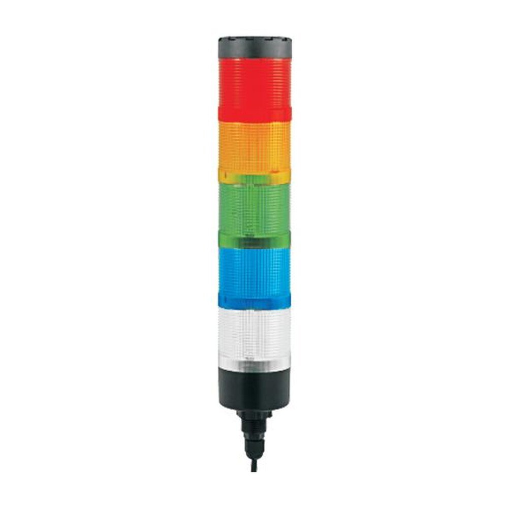 MR-HBJD-55-5L Signal Tower Light, 55 Series - 5 Layers, LED, Steady with Optional Buzzer