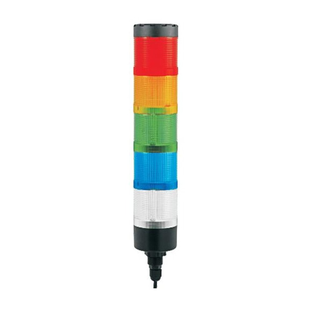 MR-HBJD-55A-5L Signal Tower Light, 55 Series - 5 Layers, LED, Steady or Flashing, Optional Buzzer