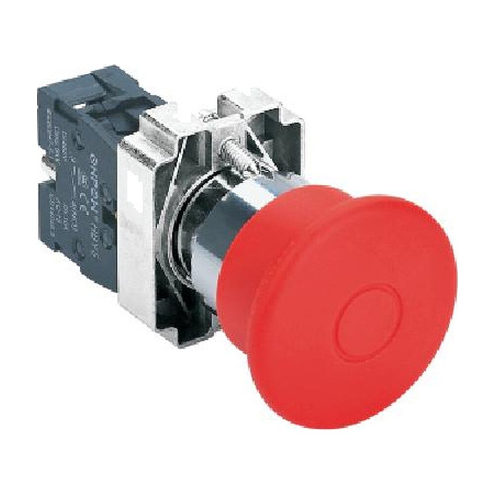 MR-HBY5-MT 22 mm Push-Pull Emergency Stop Switch - Ø40 mm, Metal Bezel