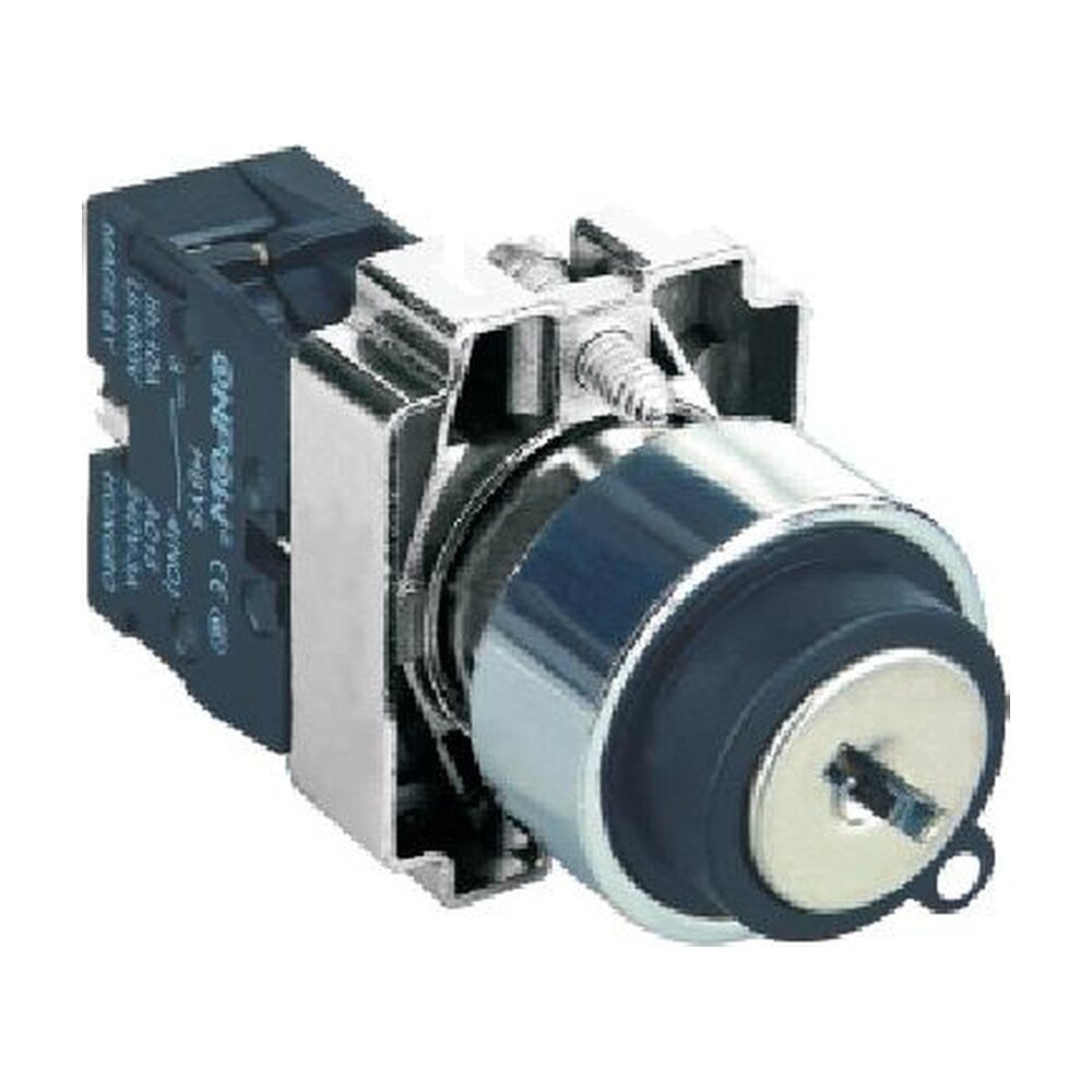 MR-HBY5-Y 22 mm Key-Lock Switch - Metal Bezel, 2 or 3 Position