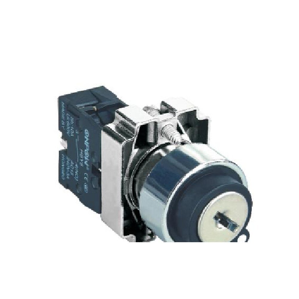 MR-HBY5-Y 22 mm Key-Lock Switch - Metal Bezel, 2 or 3 Position