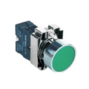 MR-HBY5 22 mm Push Button - Metal Bezel, Flat Head