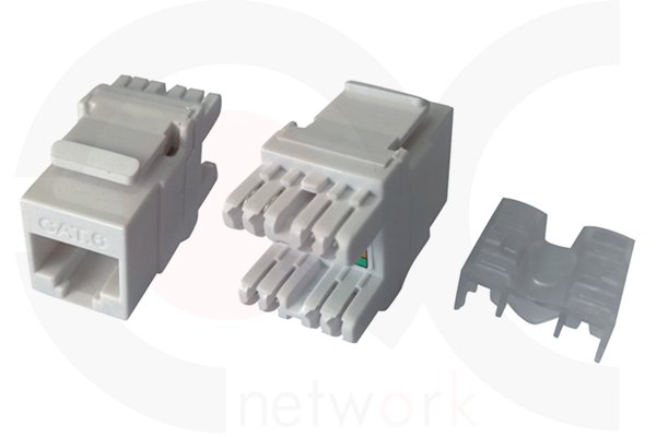 MR-KJ-1034 — CAT3 6P4C UTP 180 degree Keystone Jack