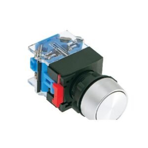 MR-LAS0-A3Y-P 22 mm Push Button - A3 Flat Metal Head