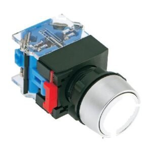 MR-LAS0-A3Y-P 22 mm Push Button - A3 Flat Metal Head