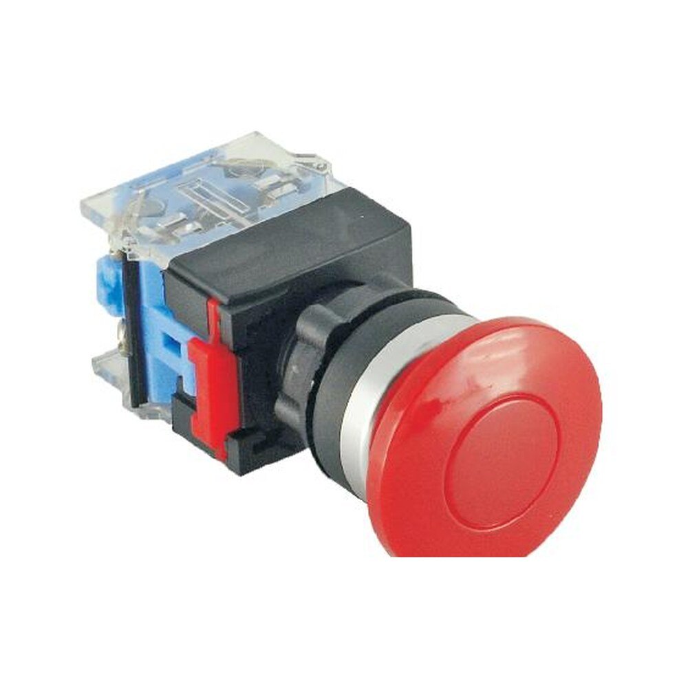 MR-LAS0-B3Y-M 22 mm Mushroom Head Push Button - Ø39 mm B3, Can Be Illuminated