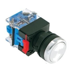 MR-LAS0-B3Y-P 22 mm Push Button - B3 Flat Metal Head