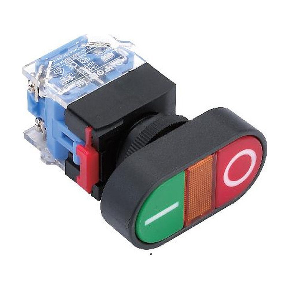 MR-LAS0-K-S 22 mm Double Push Button - I/O, Can Be Illuminated
