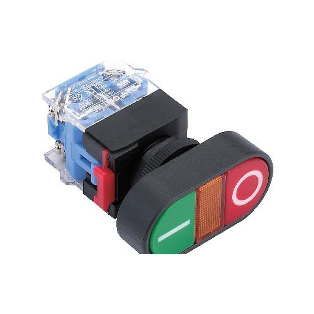 MR-LAS0-K-S 22 mm Double Push Button - I/O, Can Be Illuminated