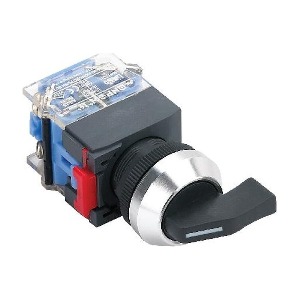 MR-LAS0-K-XA 22 mm A-Type Lever Selector Switch - Aluminium K-Type Bezel, 2 or 3 Position