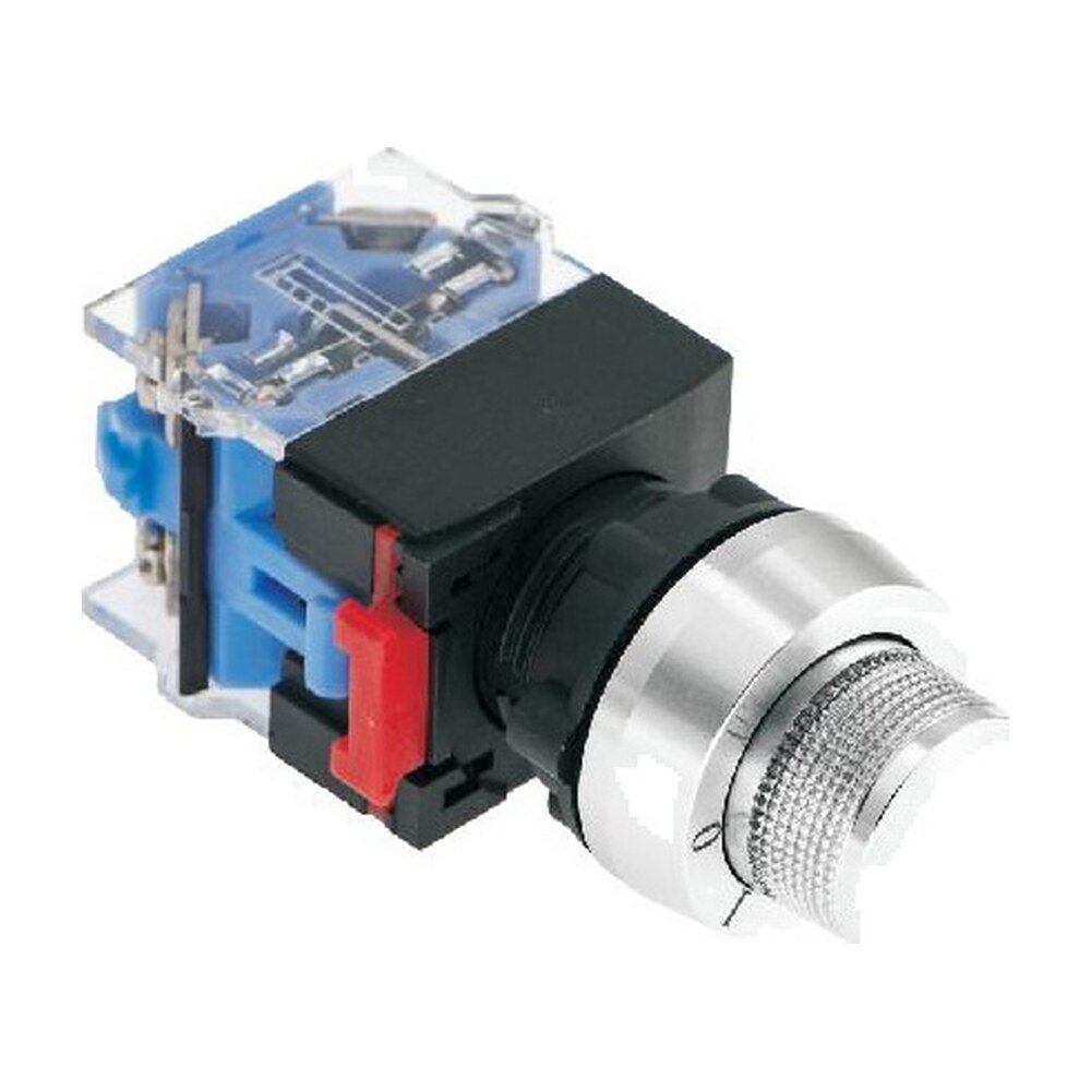 MR-LAS0-K-XD 22 mm D-Type Selector Switch - Aluminium K-Type Bezel, 2 or 3 Position