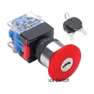 MR-LAS0-K-YTS 22 mm Key-Release Emergency Stop Switch - Ø40 mm