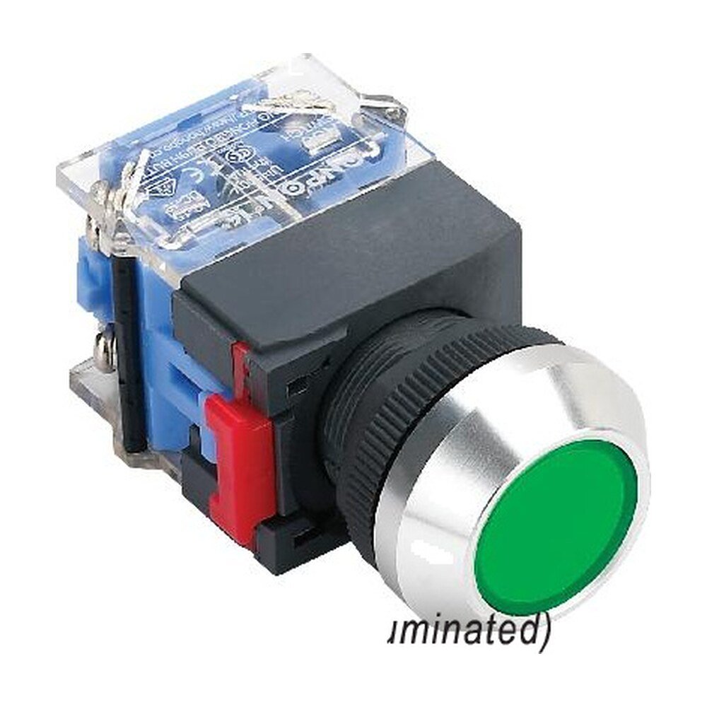 MR-LAS0-K 22 mm Push Button - Aluminium K-type head, Can Be Illuminated