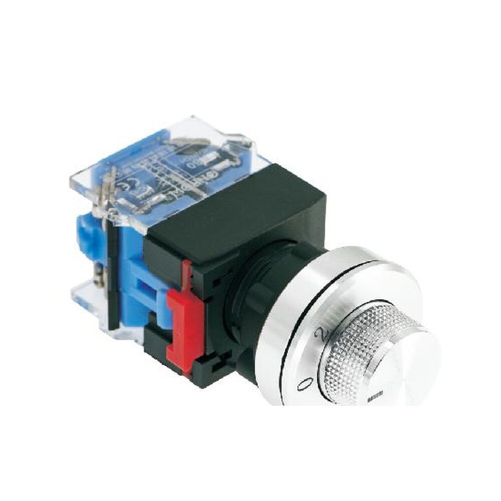 MR-LAS0-K30-XD 30 mm D-Type Selector Switch - Ultra-Thin Aluminium Head, 2 or 3 Position
