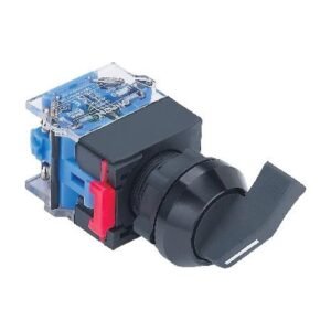 MR-LAS0-KA-XA 22 mm A-Type Lever Selector Switch - Black Aluminium K-Type Head, 2 or 3 Position
