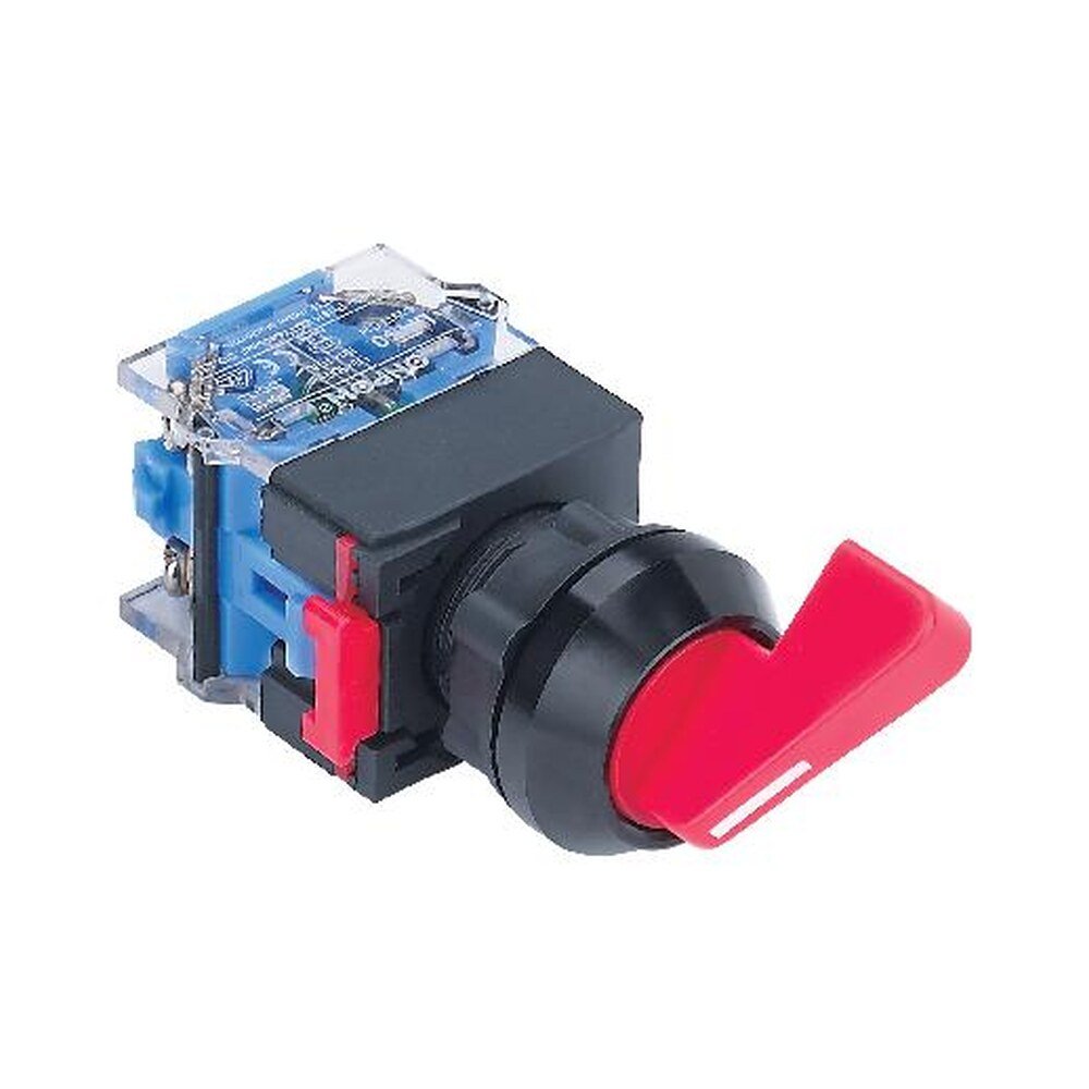 MR-LAS0-KA-XB 22 mm B-Type Lever Selector Switch - Black Aluminium K-Type Head, Coloured Lever