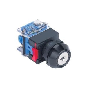 MR-LAS0-KA-Y 22 mm Key-Lock Switch - Black Aluminium K-Type Head, 2 or 3 Position