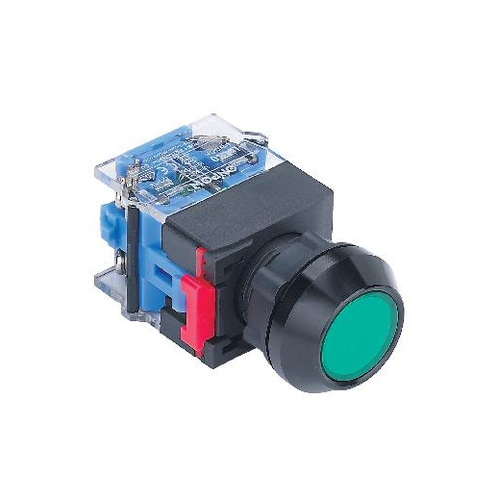 MR-LAS0-KA 22 mm Push Button - Black Aluminium K-Type Head, Can Be Illuminated