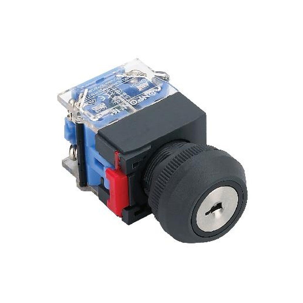 MR-LAS0-KE-YA 22 mm Key-Lock Switch - Economy Plastic Head, 2 or 3 Position