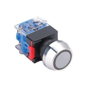 MR-LAS0-L-EA-PB 22 mm Push Button - Aluminium Head, Illuminated Transparent Ring