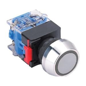 MR-LAS0-L-EA-PB 22 mm Push Button - Aluminium Head, Illuminated Transparent Ring