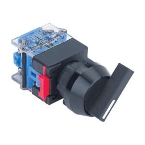 MR-LAS0-LA-XB 22 mm Lever Selector Switch - Black Aluminium Head, 2 or 3 Position