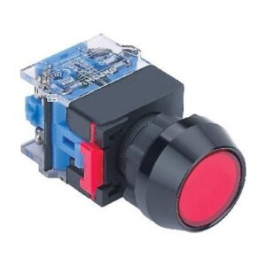 MR-LAS0-LA 22 mm Push Button - Black Aluminium Head, Can Be Illuminated