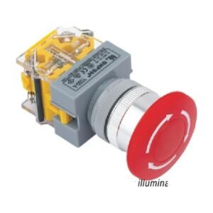 MR-LAS0-Q-TS 22 mm Emergency Stop Switch - Q Head, Can Be Illuminated