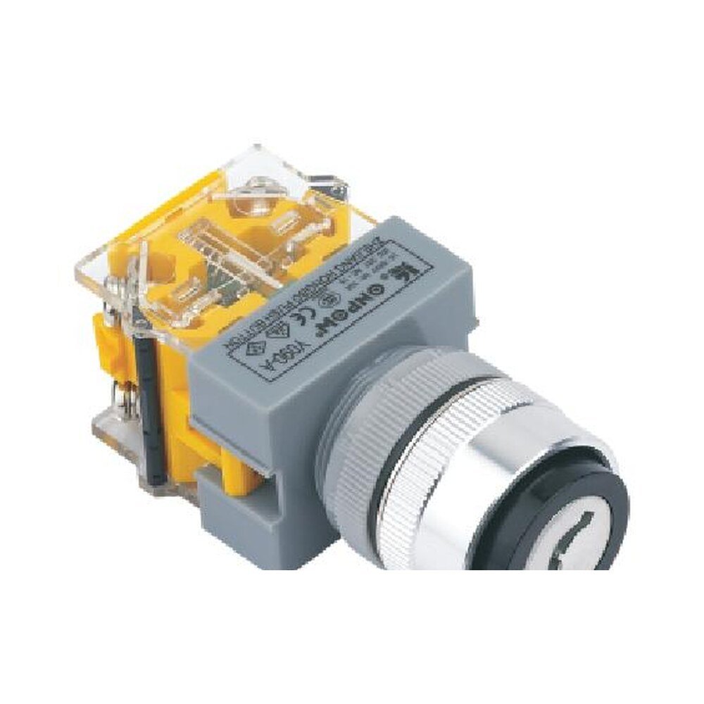 MR-LAS0-Q-Y 22 mm Key-Lock Switch - Q Head, 2 or 3 Position